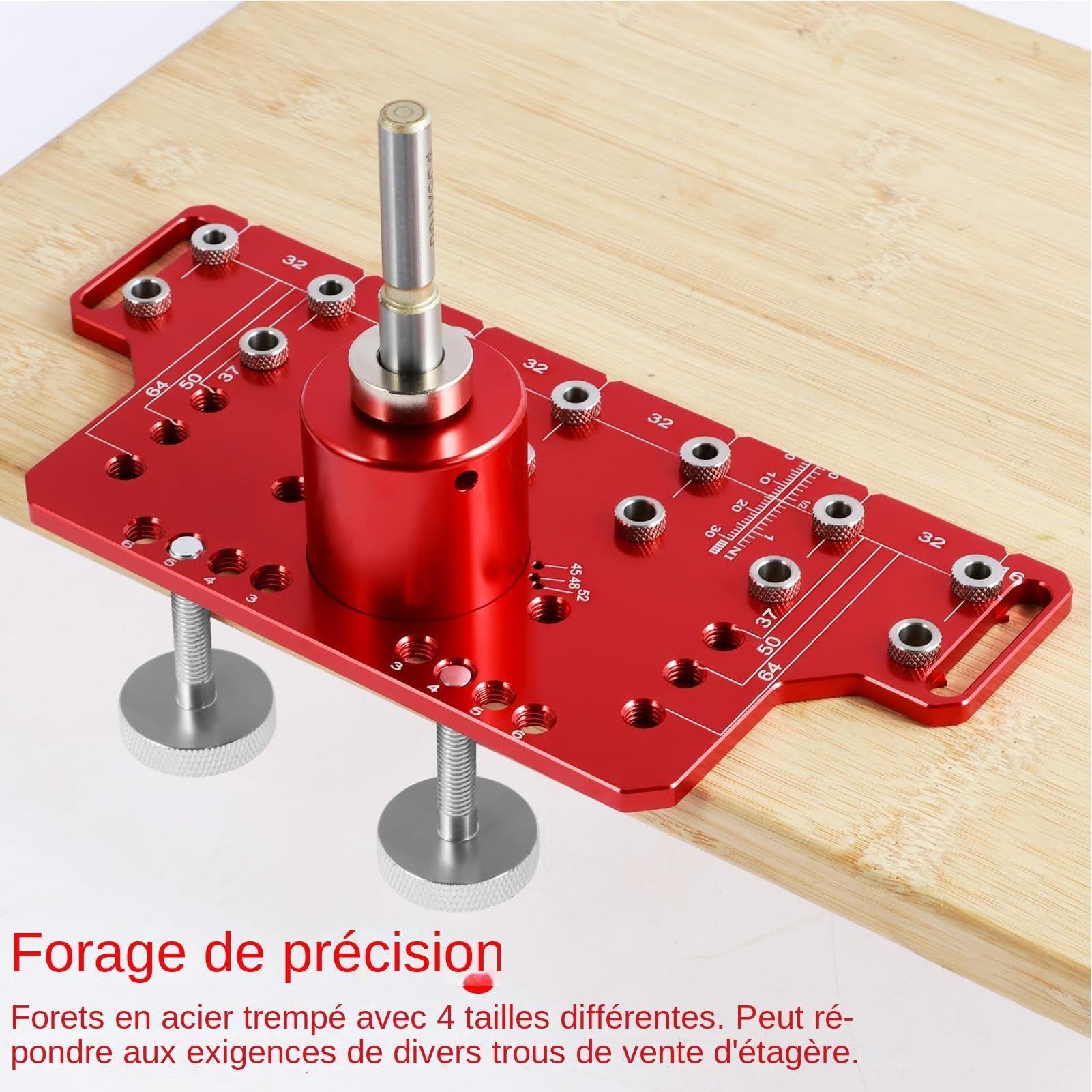Gabarit de charnière de porte dissimulée, gabarit de quincaillerie | d'armoire en aluminium, Gabarit de matériel pour accessoires d'outils électriques, Gabarit de trou de poche pour charnière d'