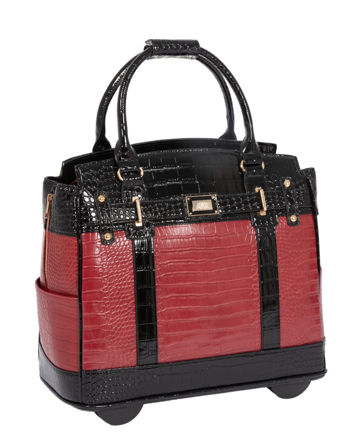 JKM & Company Rolling Laptop Bag for Women | Designer Wheeled Briefcase | Fits 13-17" Laptops | Office Travel Computer Case