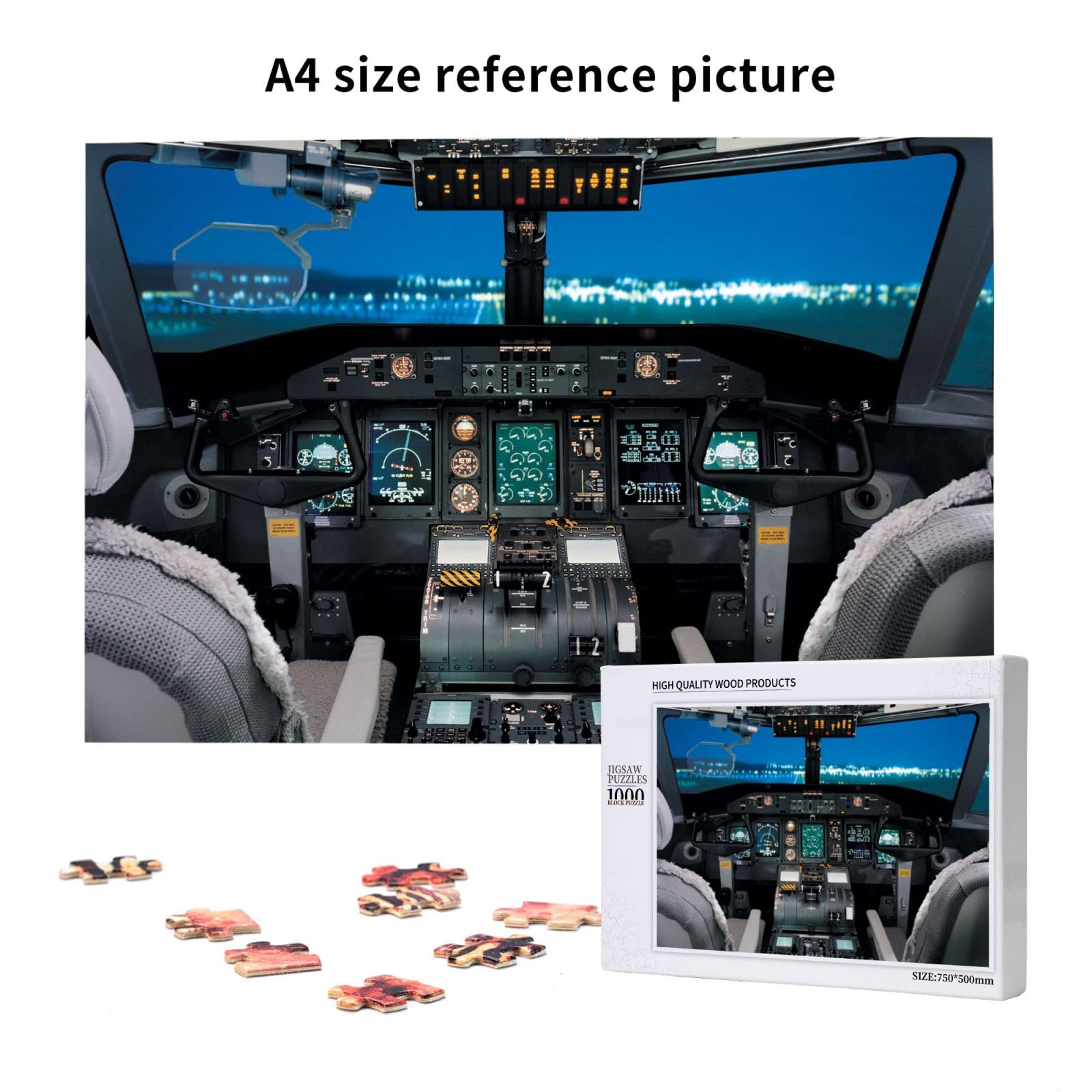 Amazon | NELife 1000ピース 飛行機 コックピットビュー