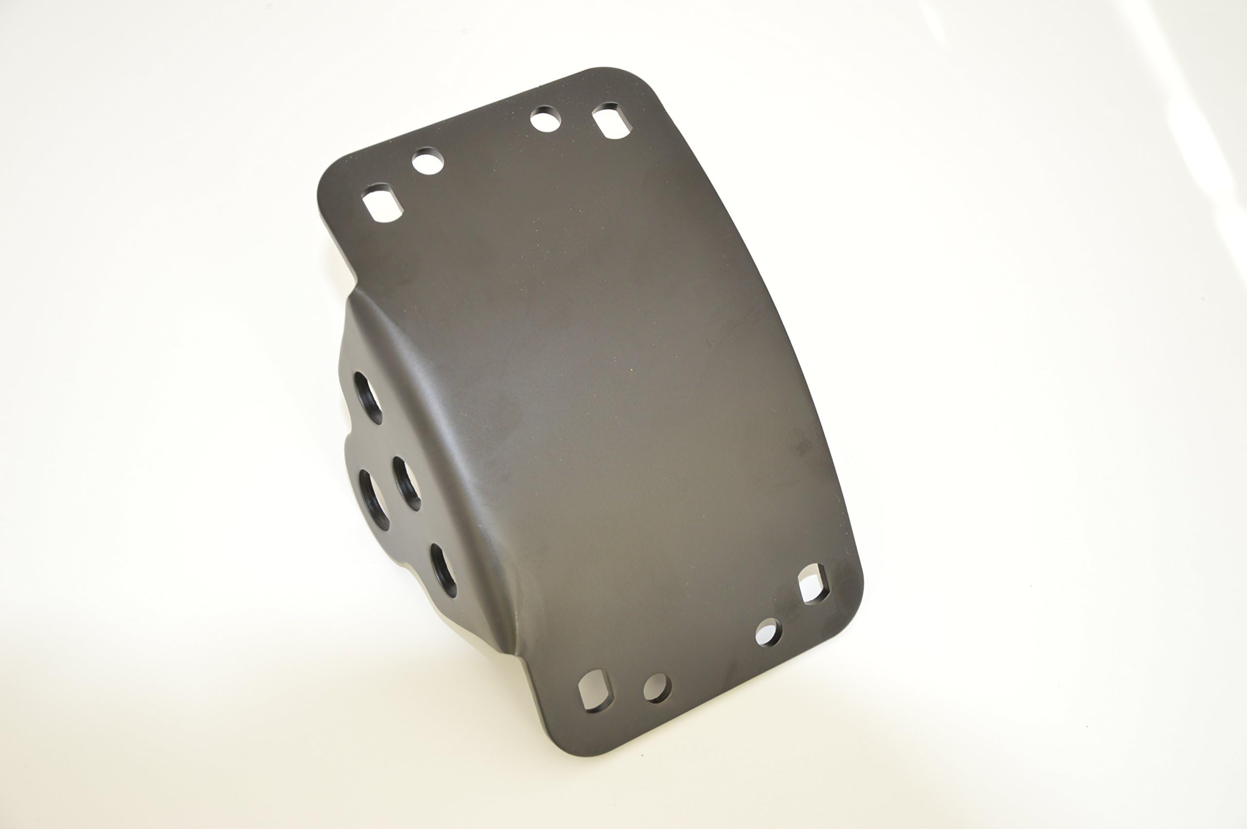 Side Mount Curved Motorcycle Number Plate Holder - Matte Black Steel