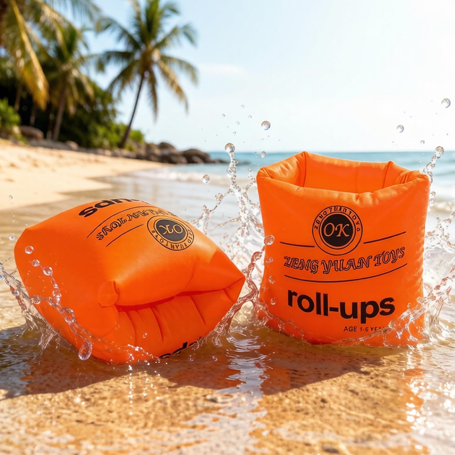 Armrests with 2 Independent Airbags, 20-60 kg - Orange