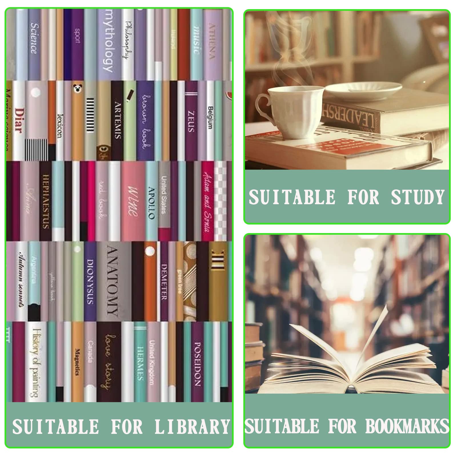 48 pezzi Libreria divisori per dischi in vinile alfabeto Tabs Biblioteca Libri Index Libri Separatori Etichette Carta di Classificazione Biblioteca Divisori per Mensole con Adesivi