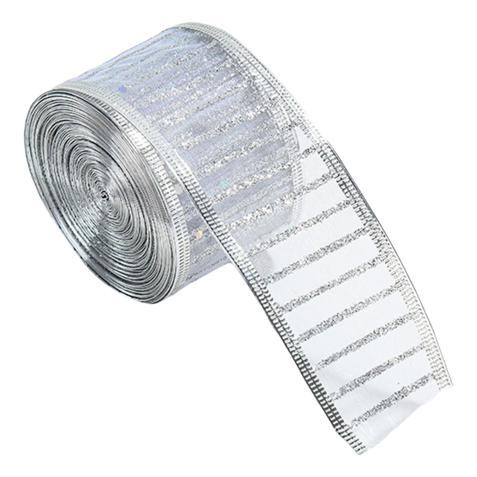Buxuaaaa Silver Luxurious Christmas Ribbon Beautiful Wrapping Ribbon Selection Packaging Tree