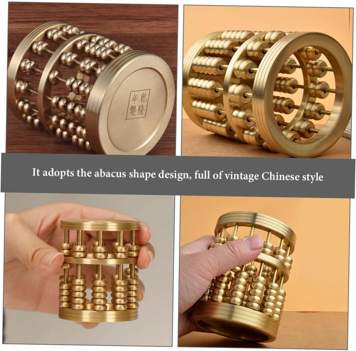 Wooden Pencil Mini Pencils Mini Charger Brass Holder Brass Abacus Gold Cup Abacus Shaped Decor Cup Holder Pen Holder Desk Storage Rack Crafts