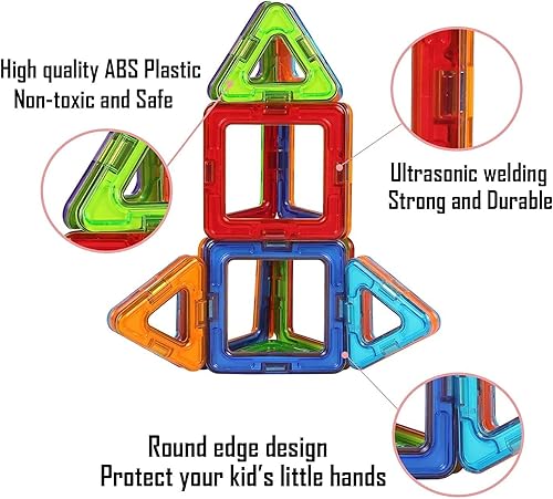 Miniatura 2 de Bloques magnéticos, 30 unidades, juguetes para niños pequeños, bloques de construcción magnéticos para niños, azulejos magnéticos 3D, juguetes de