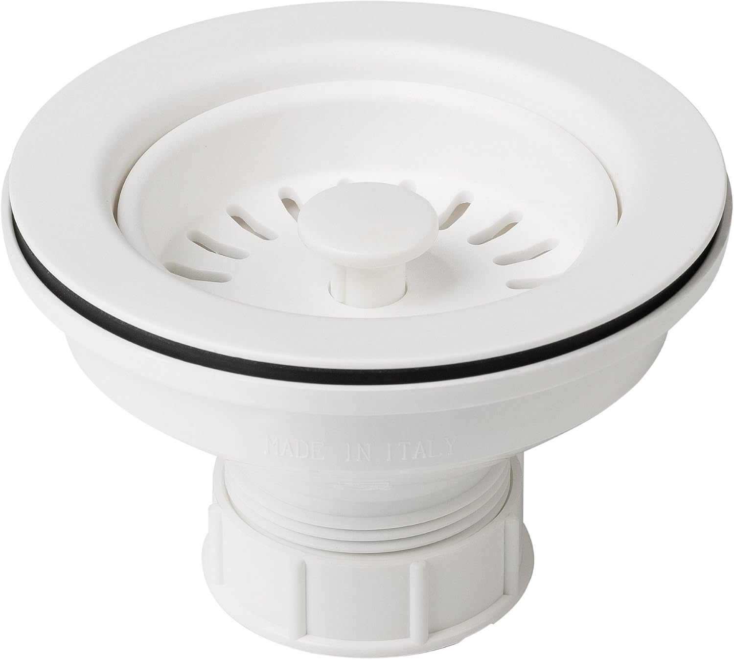Kraus Kitchen Sink Strainer for 3.5-Inch Drain Openings in White, PST1-WH