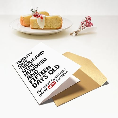 Miniatura 5 de Divertida tarjeta de cumpleaños 60 para él y ella, tarjeta de cumpleaños de 60 años, tarjeta de feliz cumpleaños 60, tarjeta de cumpleaños de 21915