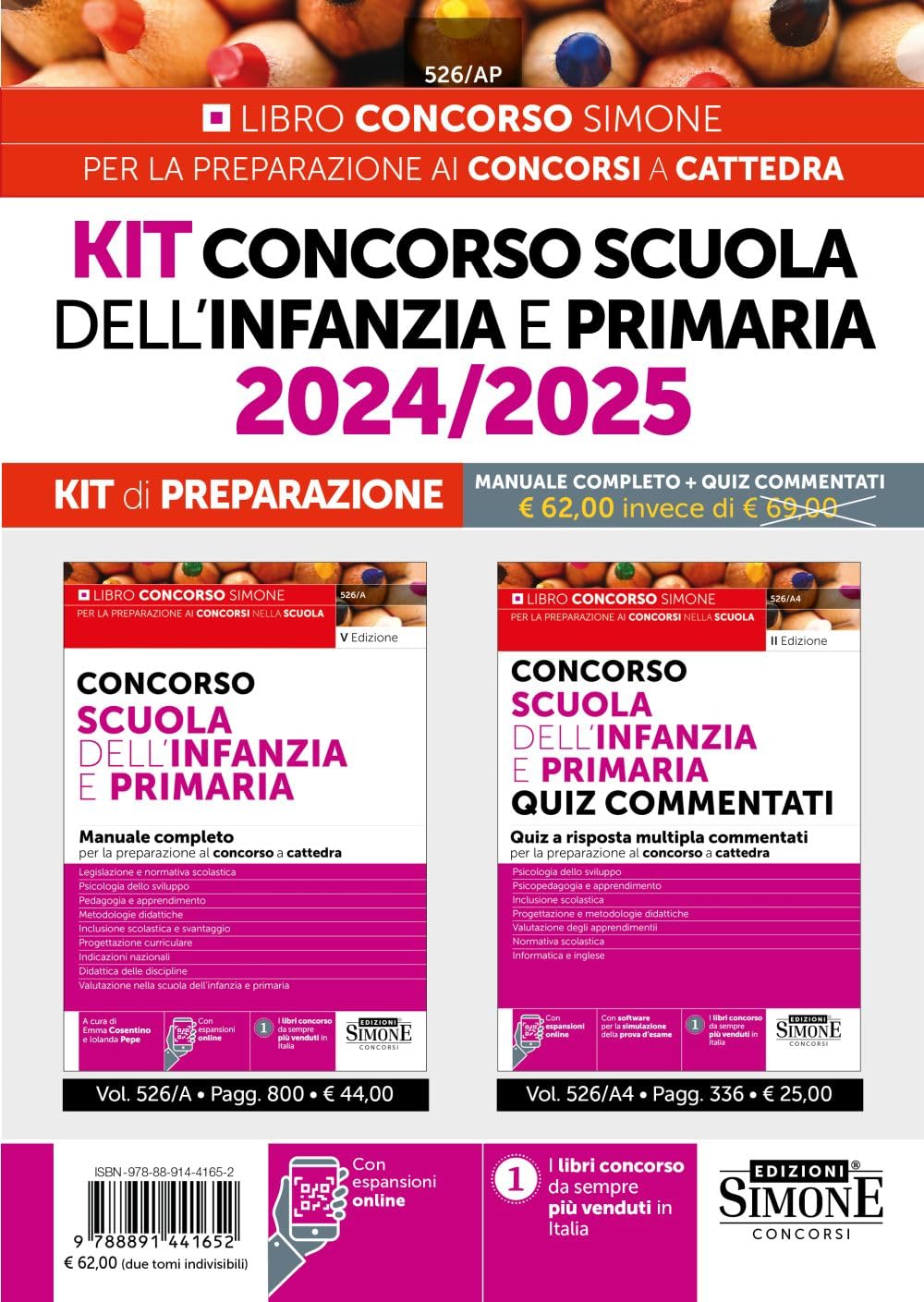 Concorso scuola dell'infanzia e primaria 2024/2025. Kit di preparazione. Nuova ediz. Con espansioni online. Con software di simulazione