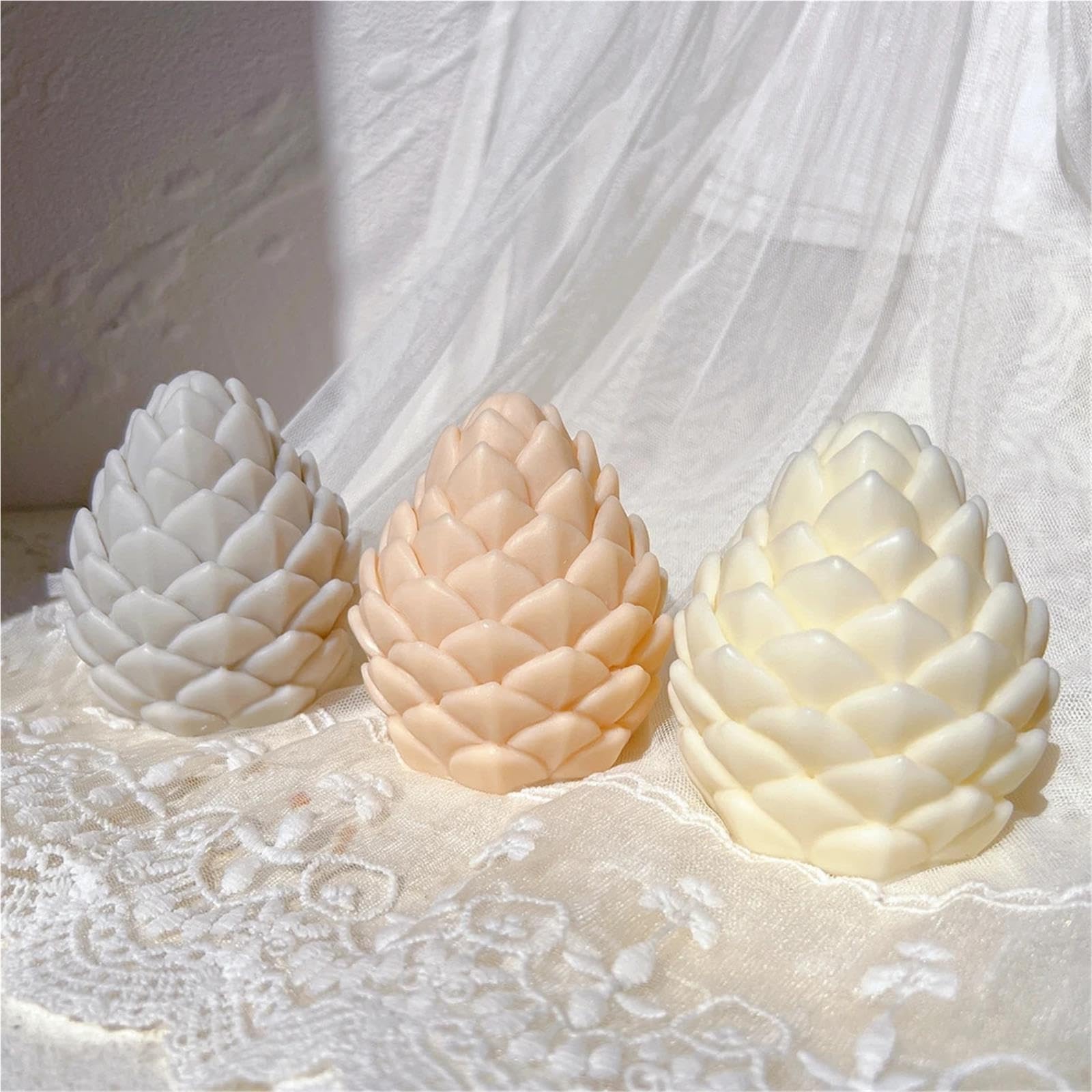 Moldes Para Velas Molde de vela silicona con cono pino