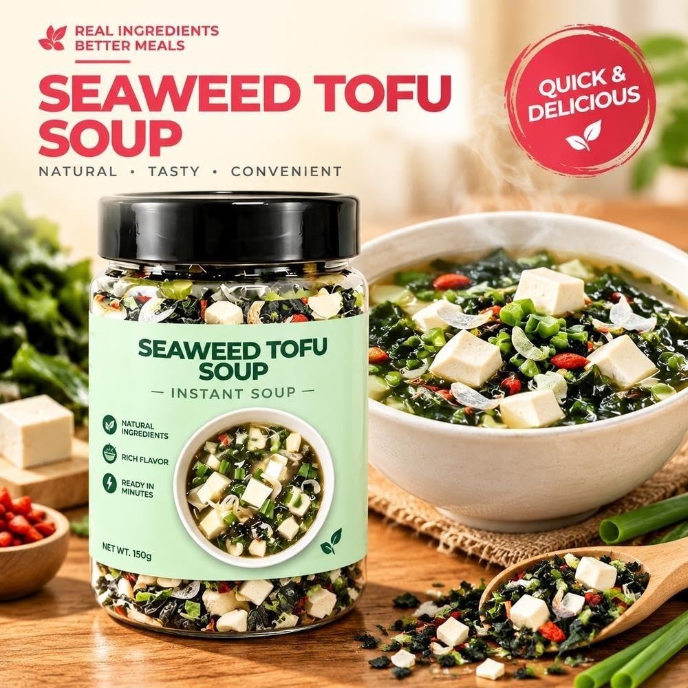 Sopa Instantánea De Mariscos Con Tofu Y Algas 100g