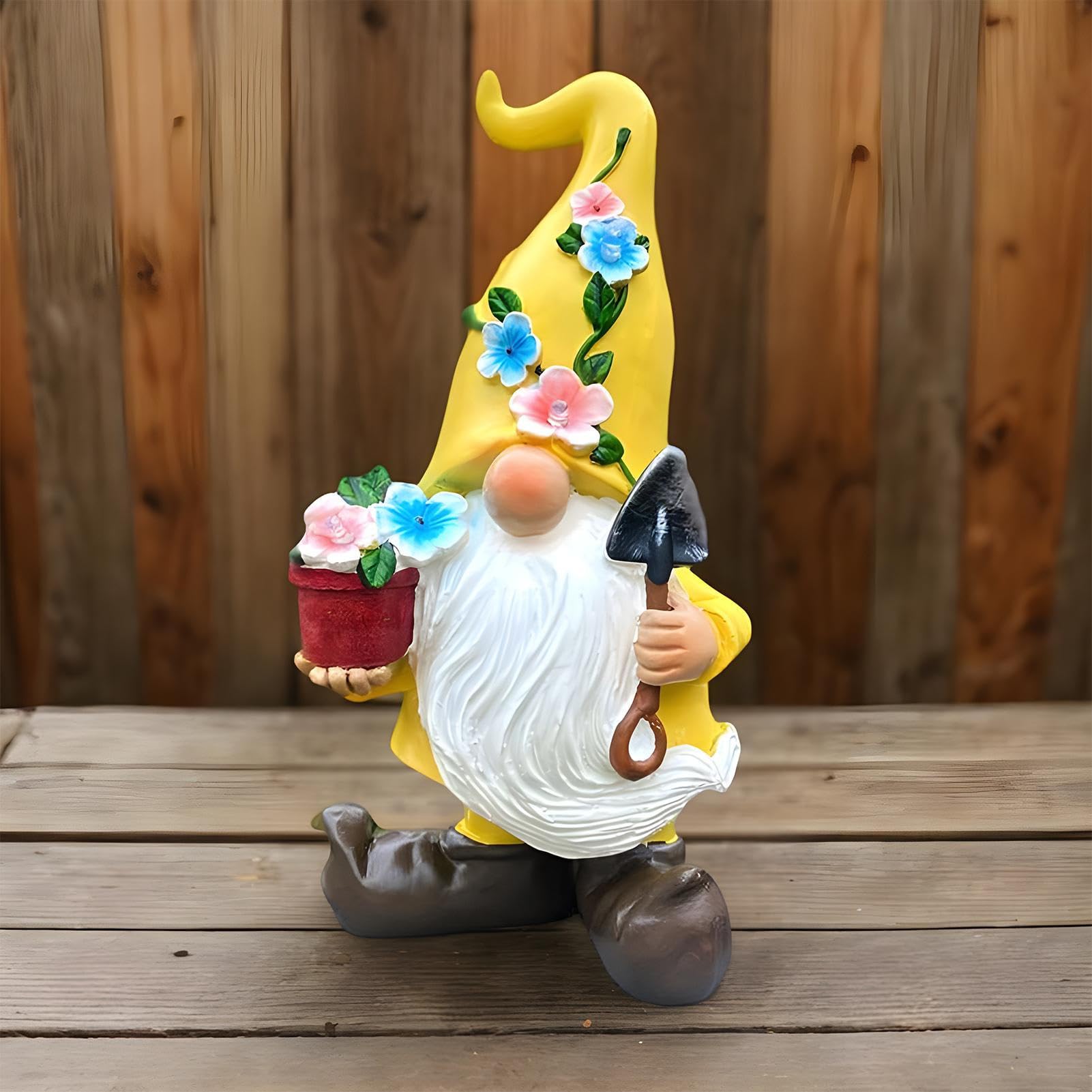 Genérico Estatuas Gnomos De Jardín Figura Enano Artesanal | Decoración Solar Gnomos Para Patio, Césped, Porche, Entrada, Jardín, Patio Trasero Y Paisaje
