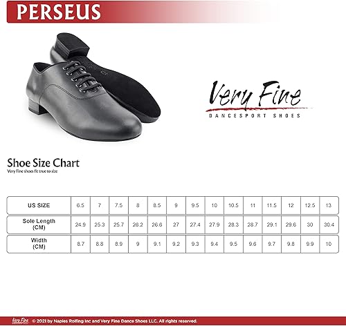 Vista 8 de Very Fine Men's Dance Shoe Ballroom Collection Perseus Lyon Bachata Social Salsa Tango