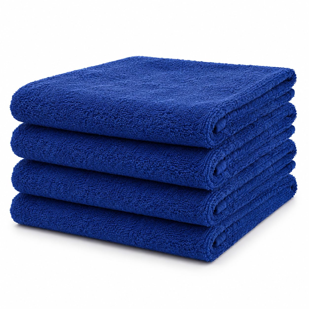 Large Egyptian Blue Hand Towel Set For Bathroom - 100% Cotton - Pack of 4