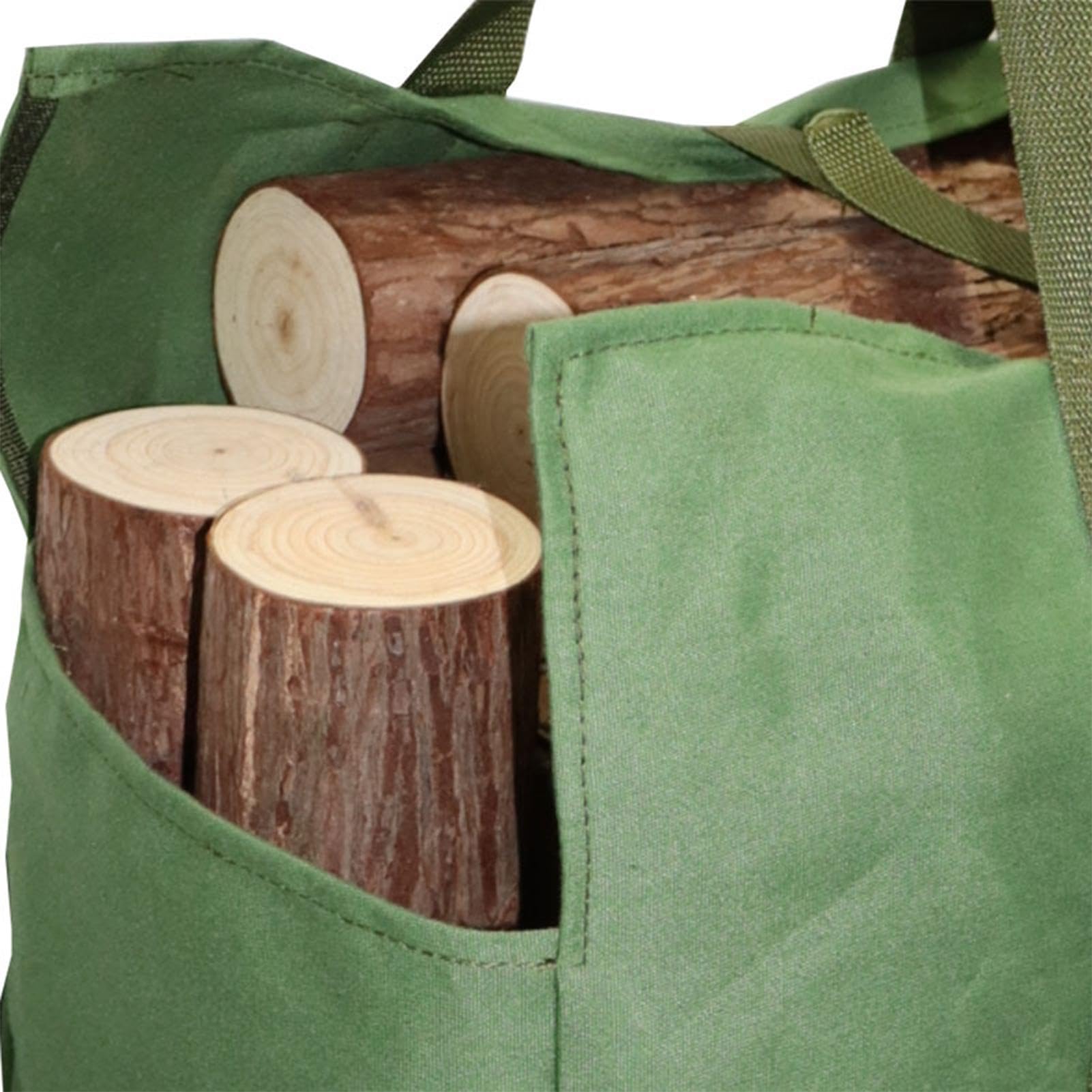 Holztragetasche, Einkaufstasche träger aus Segeltuchholz