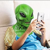 Vista 7 de ROTORS Máscaras de látex aterradoras de Halloween, máscara de disfraz de terror realista para mujeres y hombres, fiesta de Halloween, cosplay