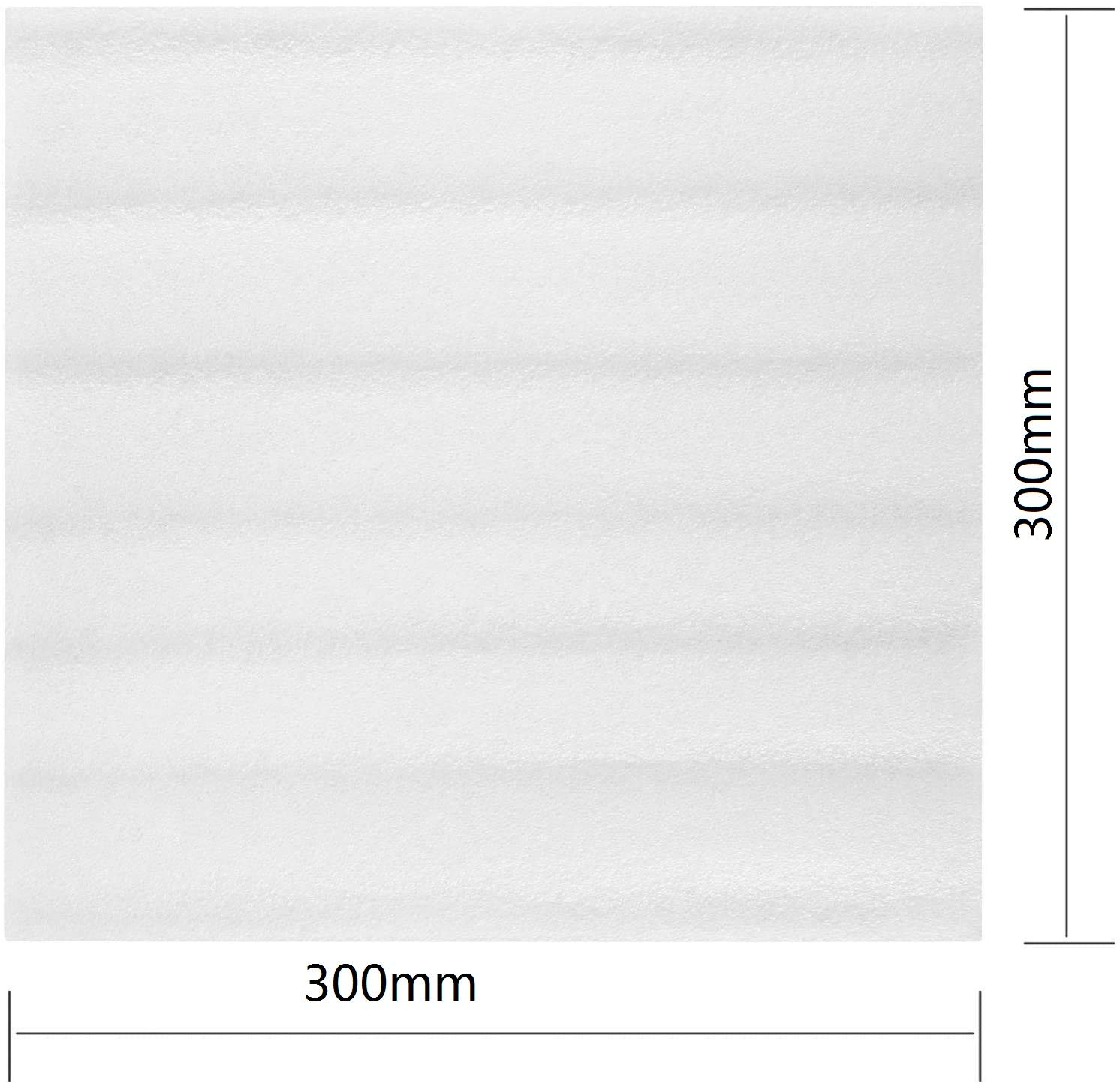 Lot de 100 feuilles de mousse à bulles - Pour carton de déménagement, expédition de vaisselle, bouteilles de vin - 300 mm x 300 x 1 mm