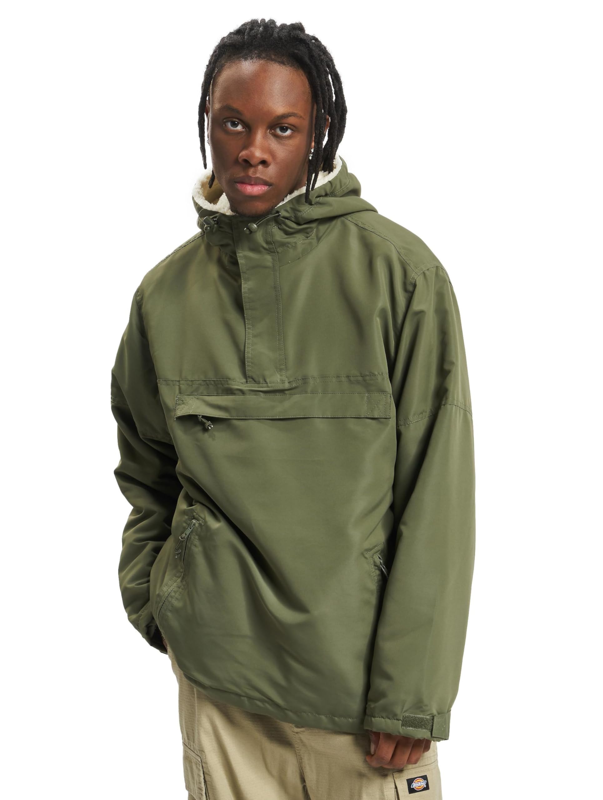Brandit Men's Windbreaker Sherpa Jacket Olive