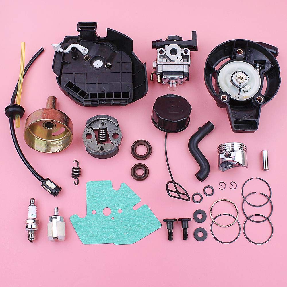 Kit de reparación de pistón de Tambor de Embrague, Cubierta de Filtro de Aire de Arranque de Retroceso de carburador, Pieza de Herramienta de Motor GX25 GX 25 35mm Arranque Manual del Motor