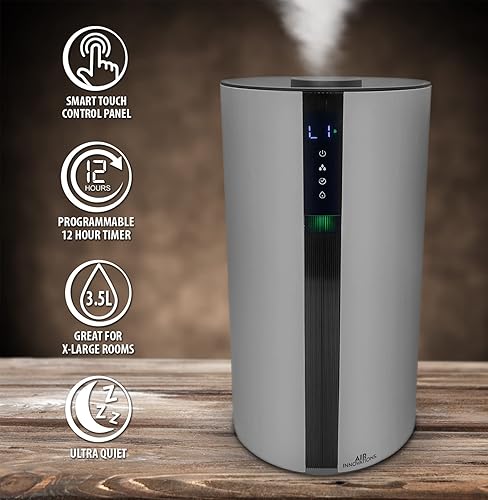 Miniatura 2 de Air Innovations Humidificador para dormitorio, tanque de 3.5 litros de gran tamaño, funciona durante 35 horas, aceites esenciales para habitaciones