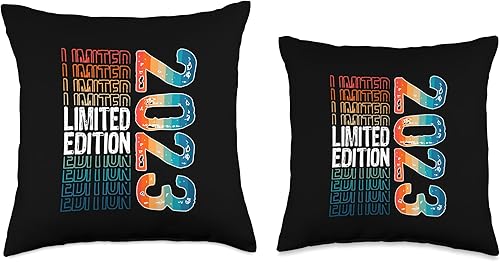 Miniatura 3 de Limited Edition Vintage 2023 Retro Birthday Throw Pillow