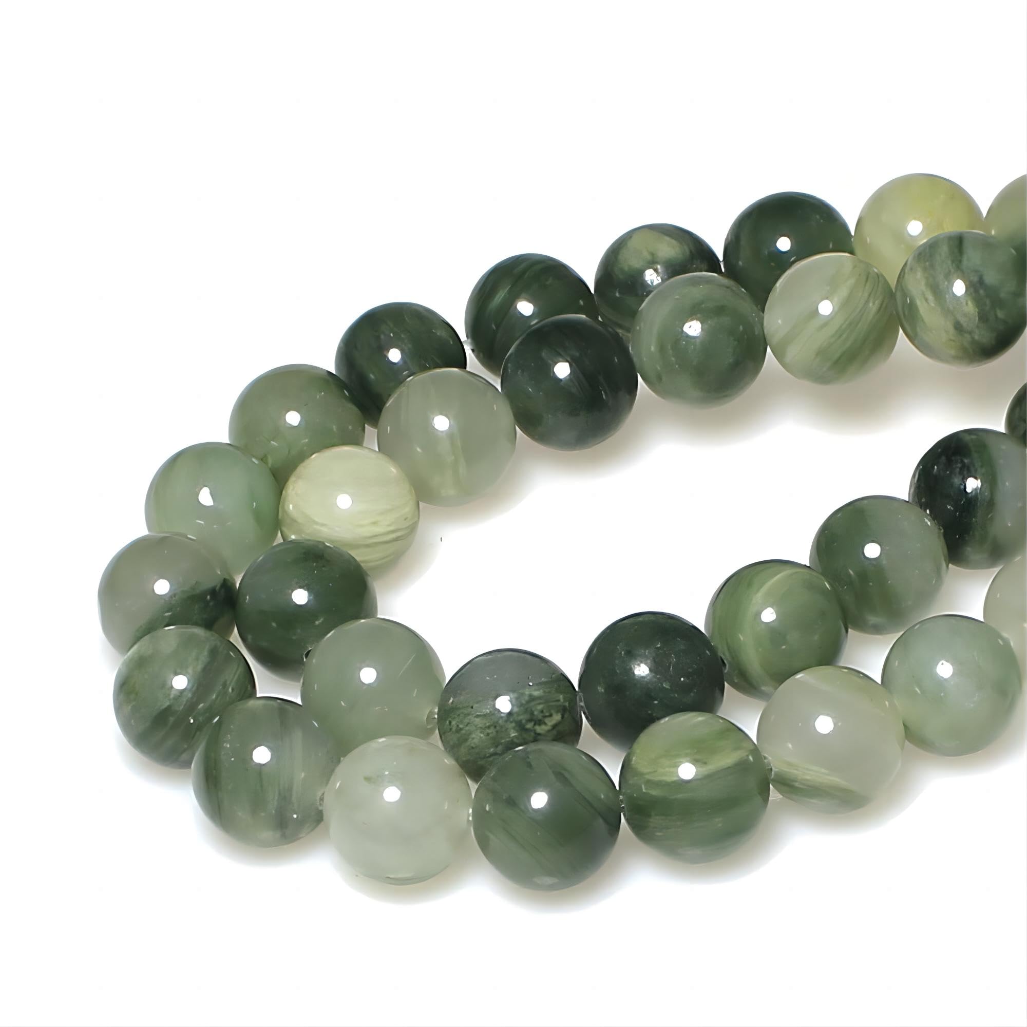 Cuentas de piedra natural, cuentas sueltas redondas de jaspe mixto para hacer joyas, pulseras, collares (12 mm)