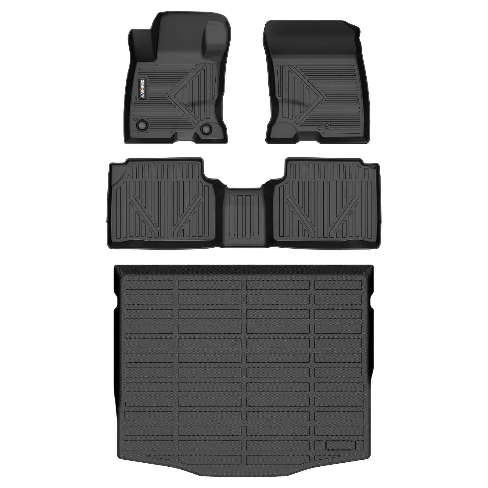 GINOWY-Floor Mats & Cargo Liner for Ford Escape Hybrid 2020-2026 (Include Plug in Hybrid) 丨TPE All Weather Mats Custom Fit Floor Liners Eacape Hybrid Mats Cargo Trunk Mat Escape Hybrid Accessories