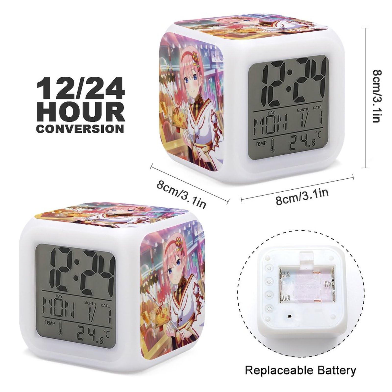 Amazon.co.jp: 五等分の花嫁 中野一花 目覚まし時計