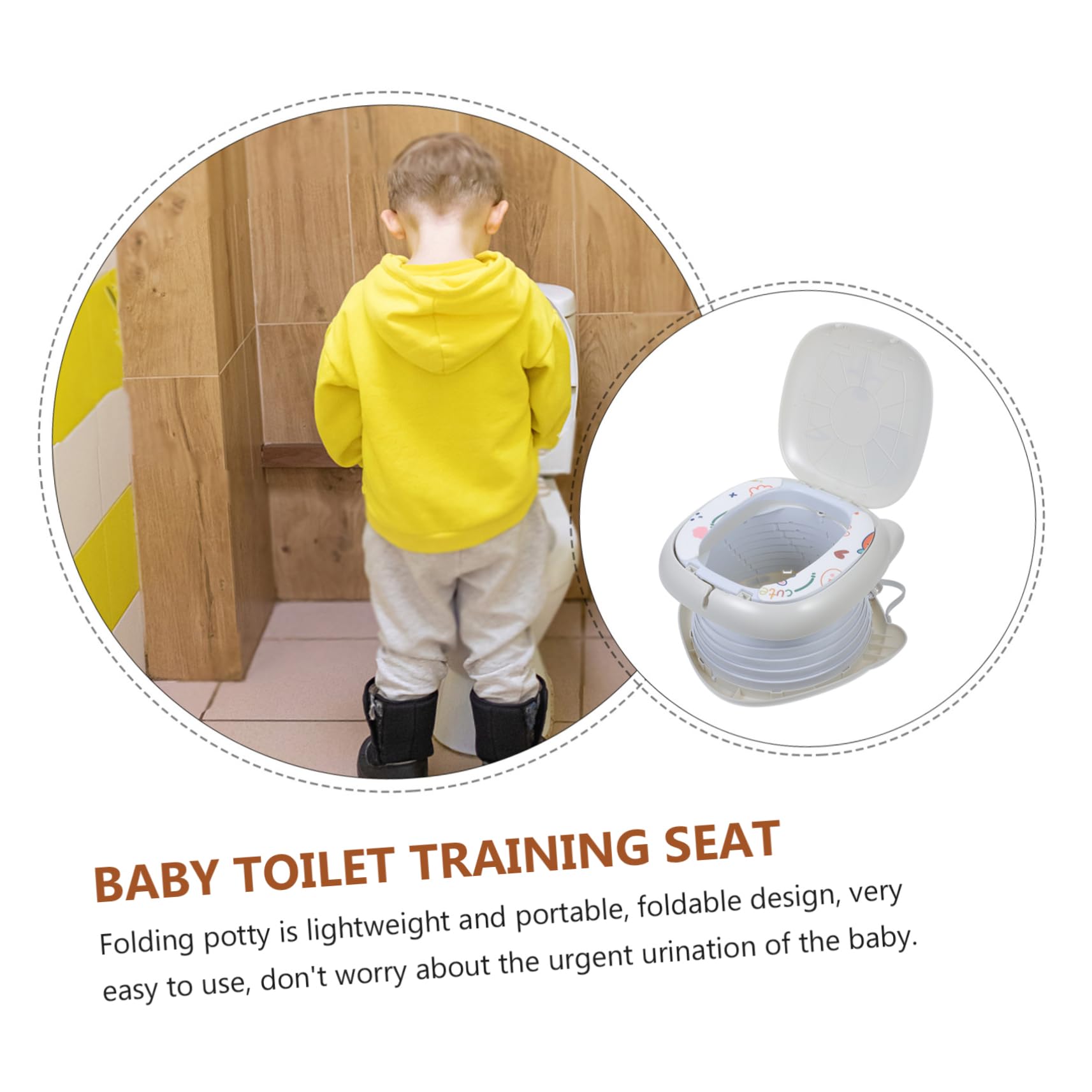 Asiento De Entrenamiento Para Bebés Orinal De Viaje Fácil De Usar y Portátil