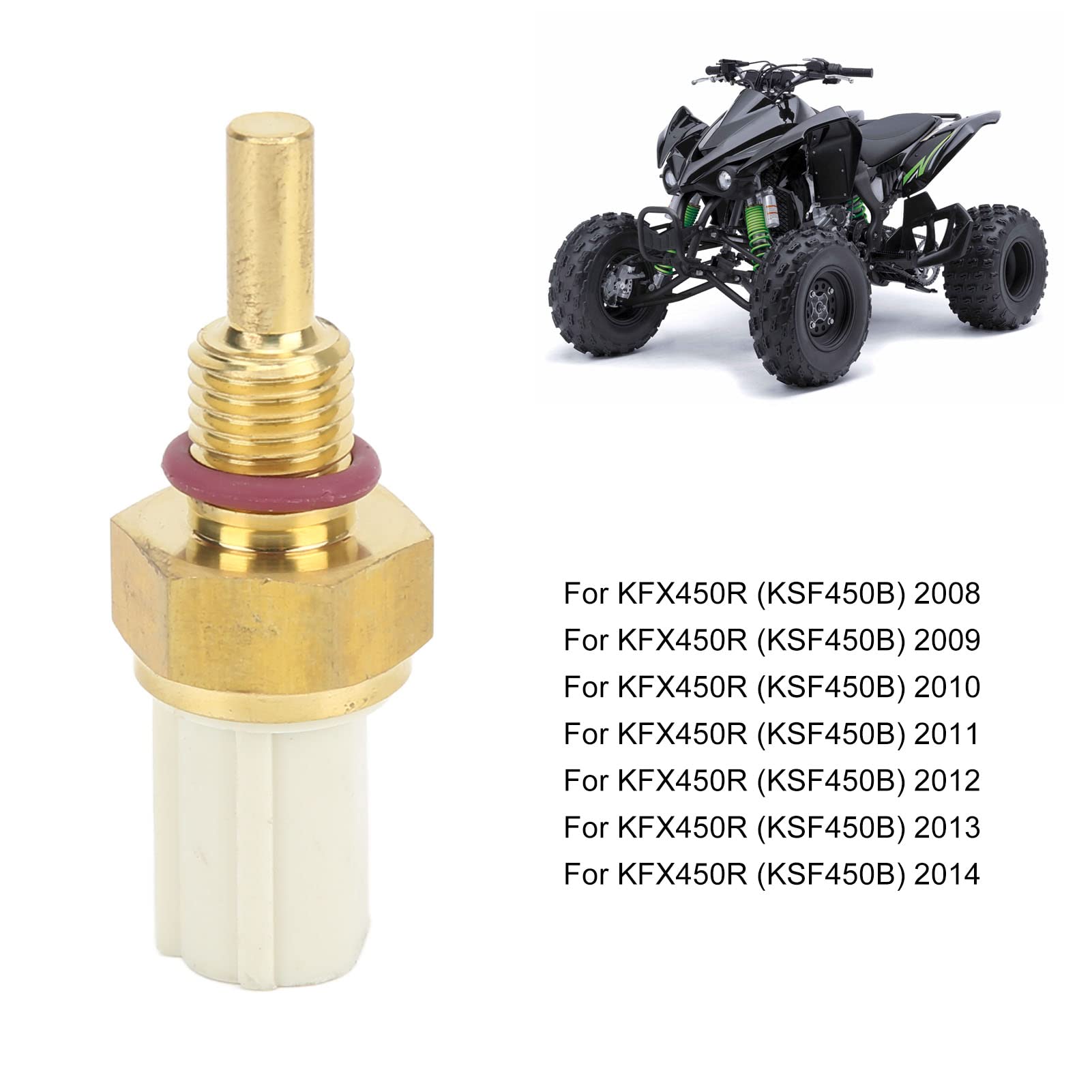 Sensore di Temperatura Dell'acqua del Liquido di Raffreddamento in Ottone 21176‑0009 per KFX450R KSF450B KSF450B 2008‑2014