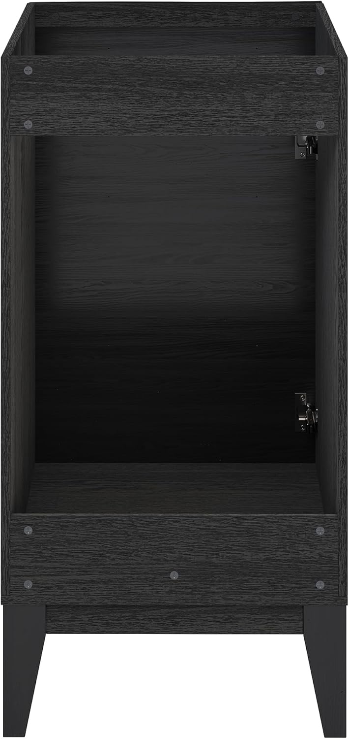 Swiss Madison Cascade 18" Bathroom Vanity in Black - Cabinet