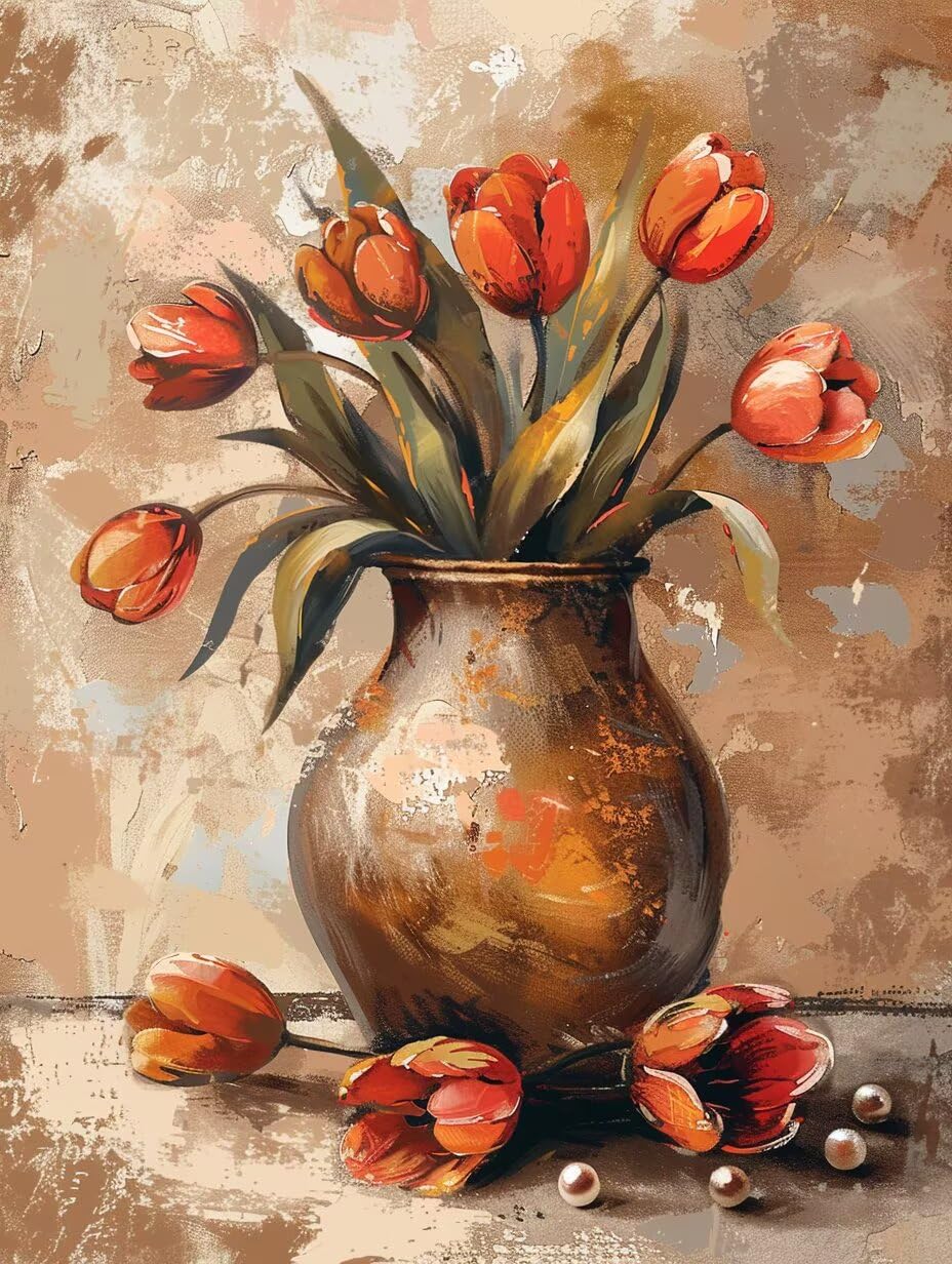 5D Diamond Painting 90x120cm, Vaso Diamond Painting Kit Completo, F-5571