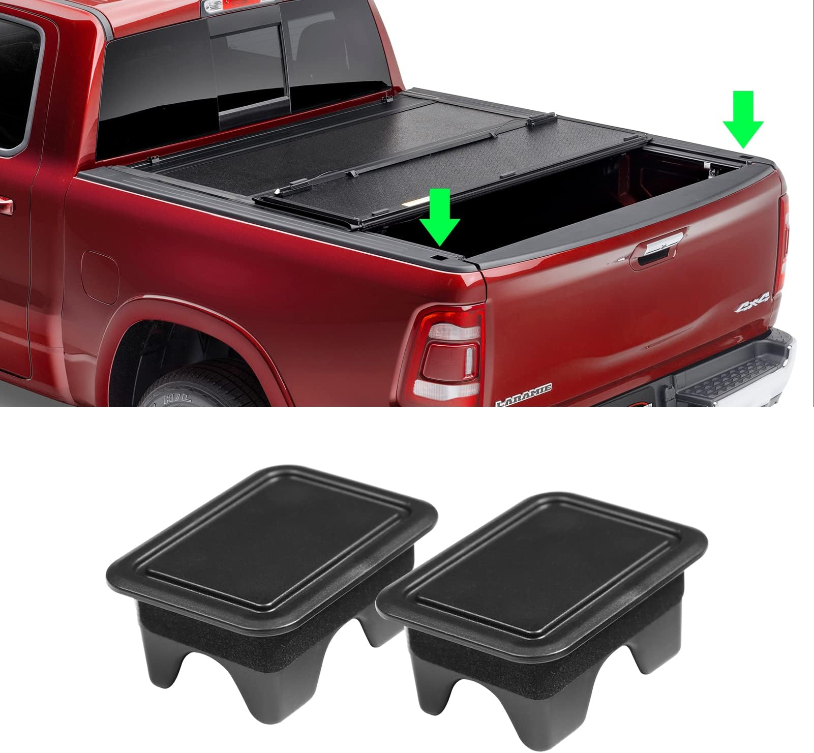 TTCR-II Compatible with Ram 1500 Stake Pocket Covers 2019-2024, for Ram Bed Rail Stake Pocket Plugs, for Ram 1500 Big Hor...