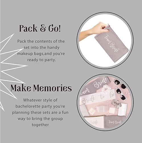 Miniatura 7 de Accesorios y suministros para despedida de soltera  Paquete de 56 piezas de regalos de despedida de soltera con banda de despedida de soltera, gafas