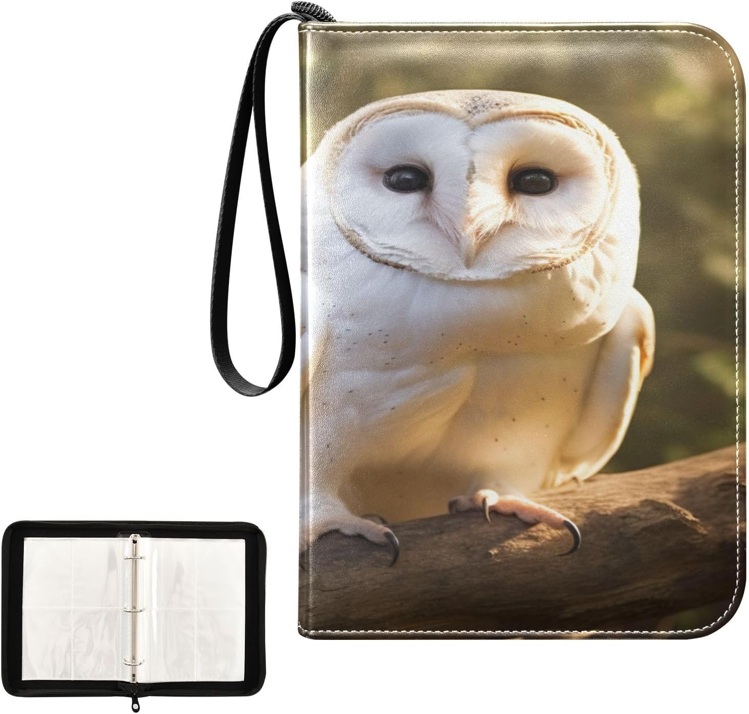 Owl Card Binder, 400 Pockets Card Holder with 50 Sleeves, Sturdy Card Holder Folders for Game Cards & Sports Cards