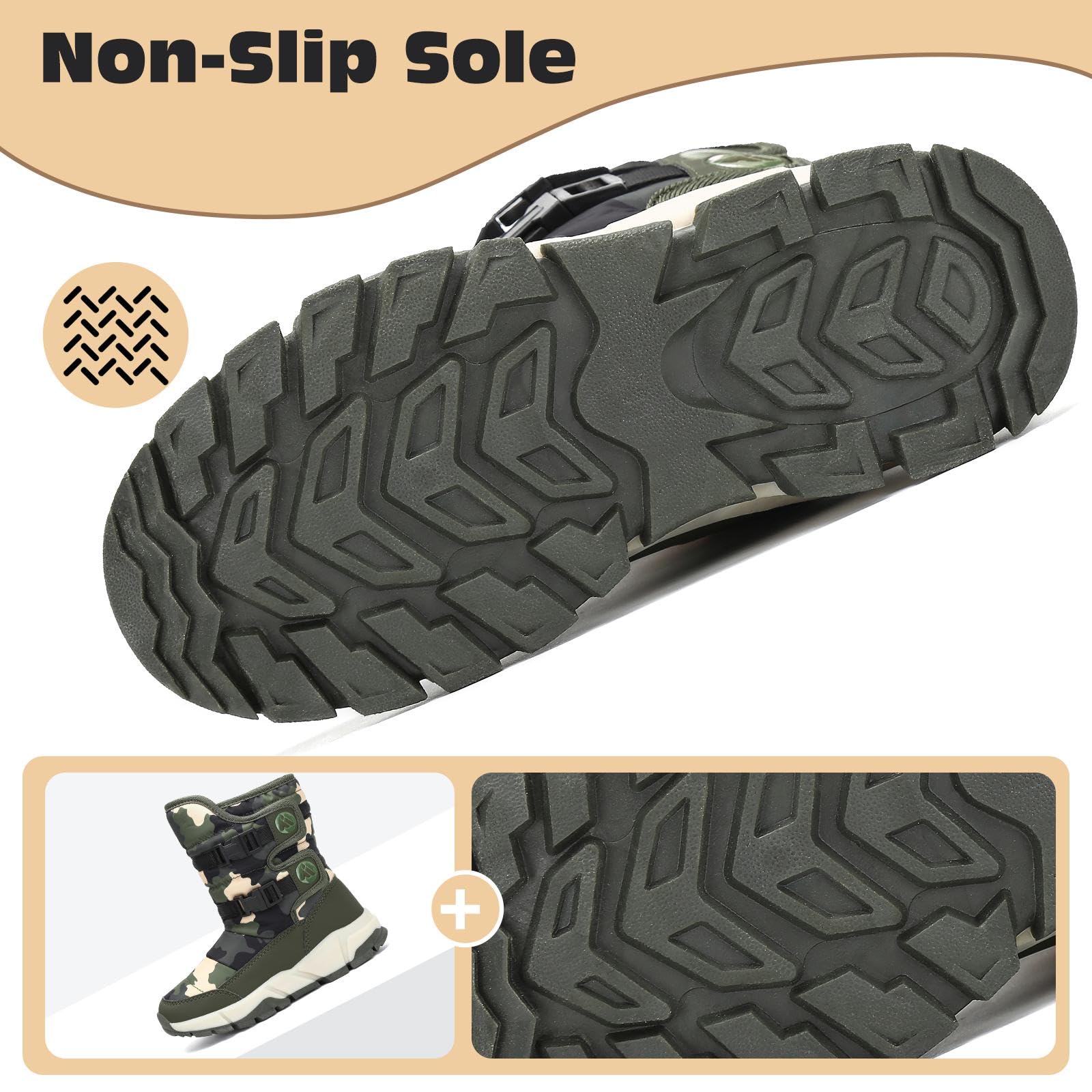 Mishansha Stivali Neve Bambini Stivaletti Ragazze Doposci Scarponcini Imbottiti di Pelo Scarpe Invernali Comodi Caldi e Antiscivolo