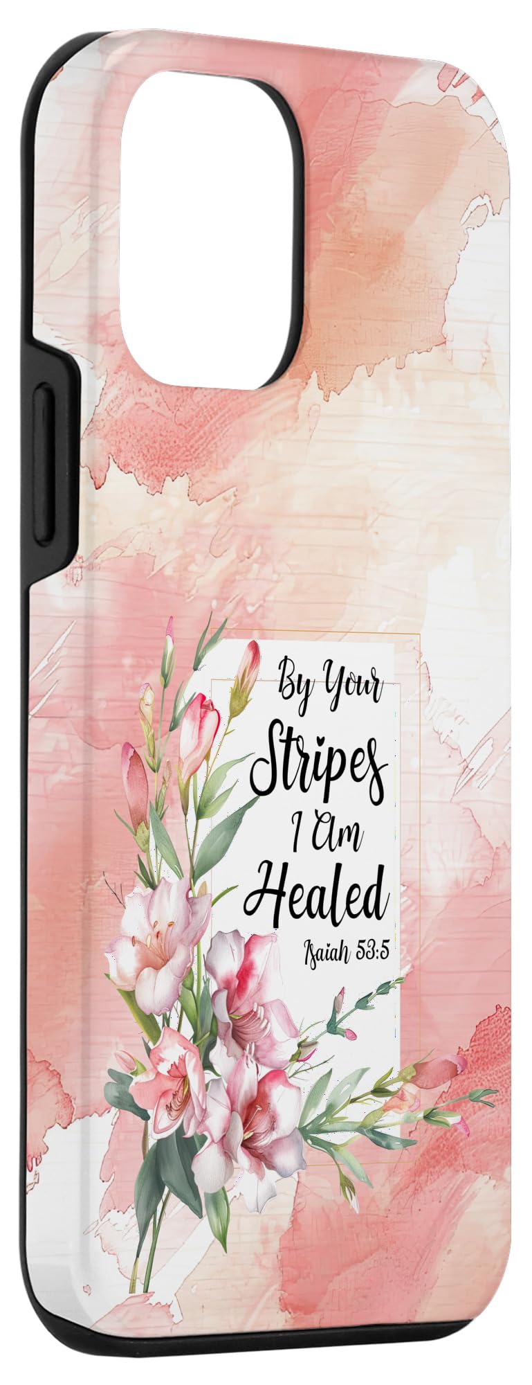 iPhone 12 mini Freesia Flower Bible Verse Watercolor Floral Christian Case - Image 3