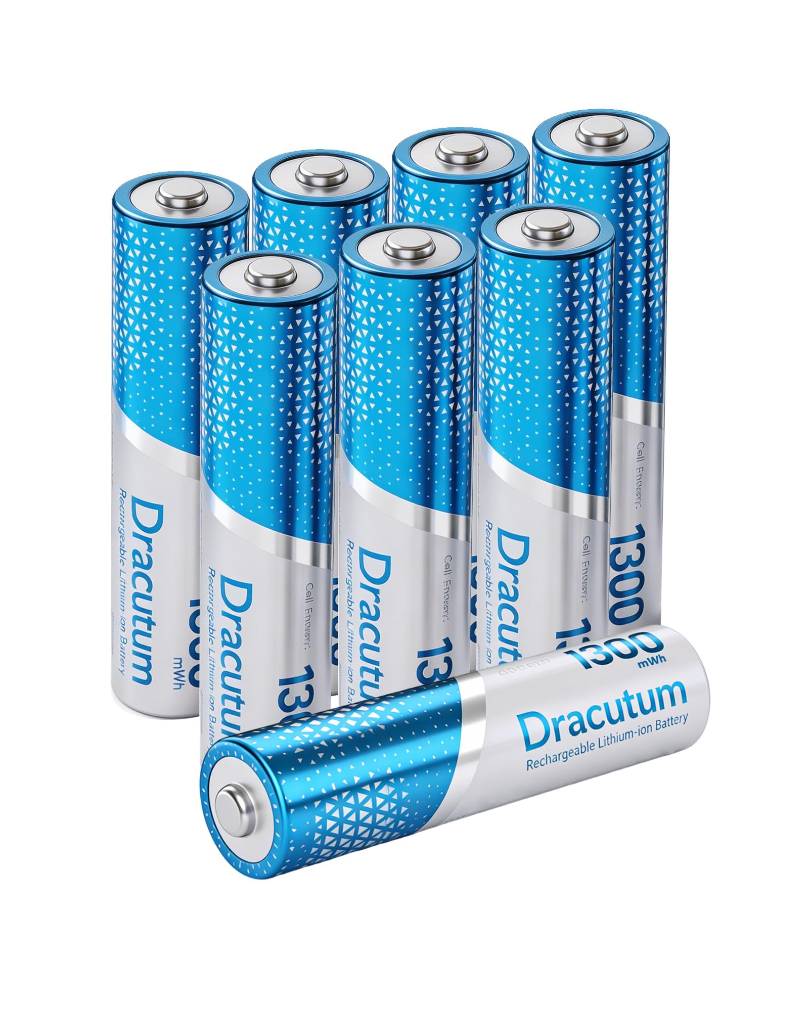 8-Pack AAA Rechargeable Batteries Lithium 1.5V 1300mWh Triple A Battery