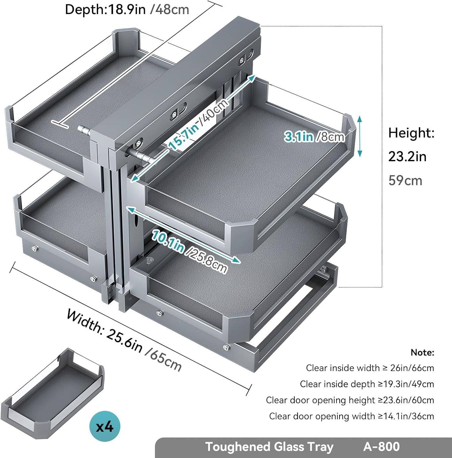 Extraíble ciego esquina organizador con 2 niveles y 4 estantes cestas de metal para cocina o baño almacenamiento optimizado ahorra espacio fácil acceso.
