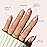 Glamnetic Press On Nails - North Star | Semi-Transparent 3D Multicolor Gems Short Almond Fake Nails, Salon Quality | 15 Sizes - 30 Nail Kit