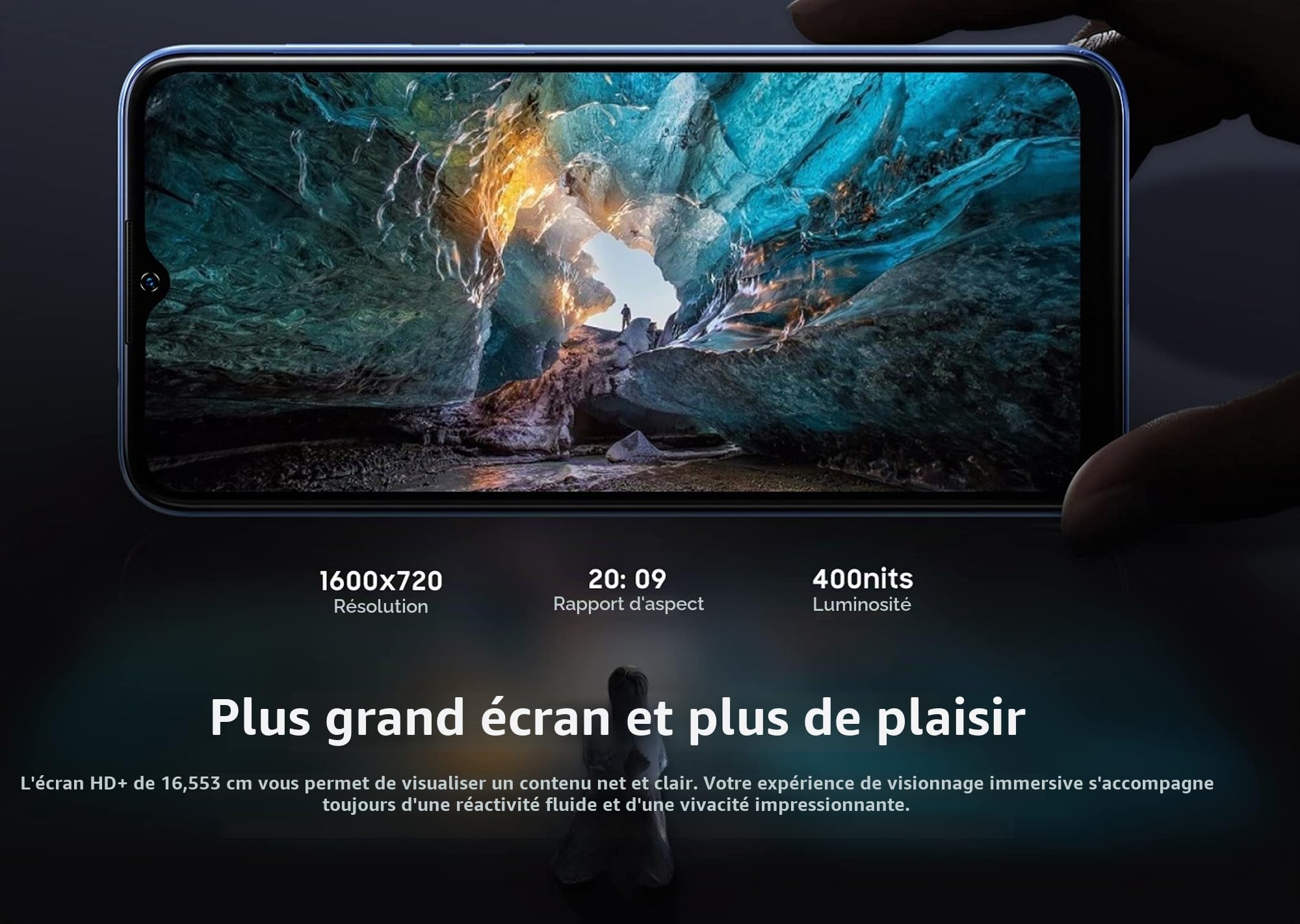 OUKITEL Android 12 4G Téléphone Portable Débloqué C31 Pro, 4Go+64Go, Dual SIM+SD(Emplacement pour 3 Cartes), Qcta-Core Smartphone, Batterie 5150mAh, 6,52'' HD+, Caméra 13MP, Empreinte Digitale Violet