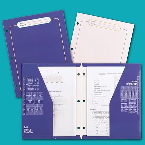 Miniatura 6 de Anotador Trapper Keeper de Mead, diseño retro, archivo de 1 pulgada con carpetas y bolsillos, para hojas de 21,6 cm x 27,9 cm, salpicaduras de