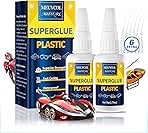 Super Glue for Plastic 100g, Heavy Duty Plastic Glue Model Kit for Legos and Miniature, Strongest Plastic Adhesive Bonder for PLA, 3D Print, Car, ABS, PVC, Acrylic, Craft, Best Plastic Glue
