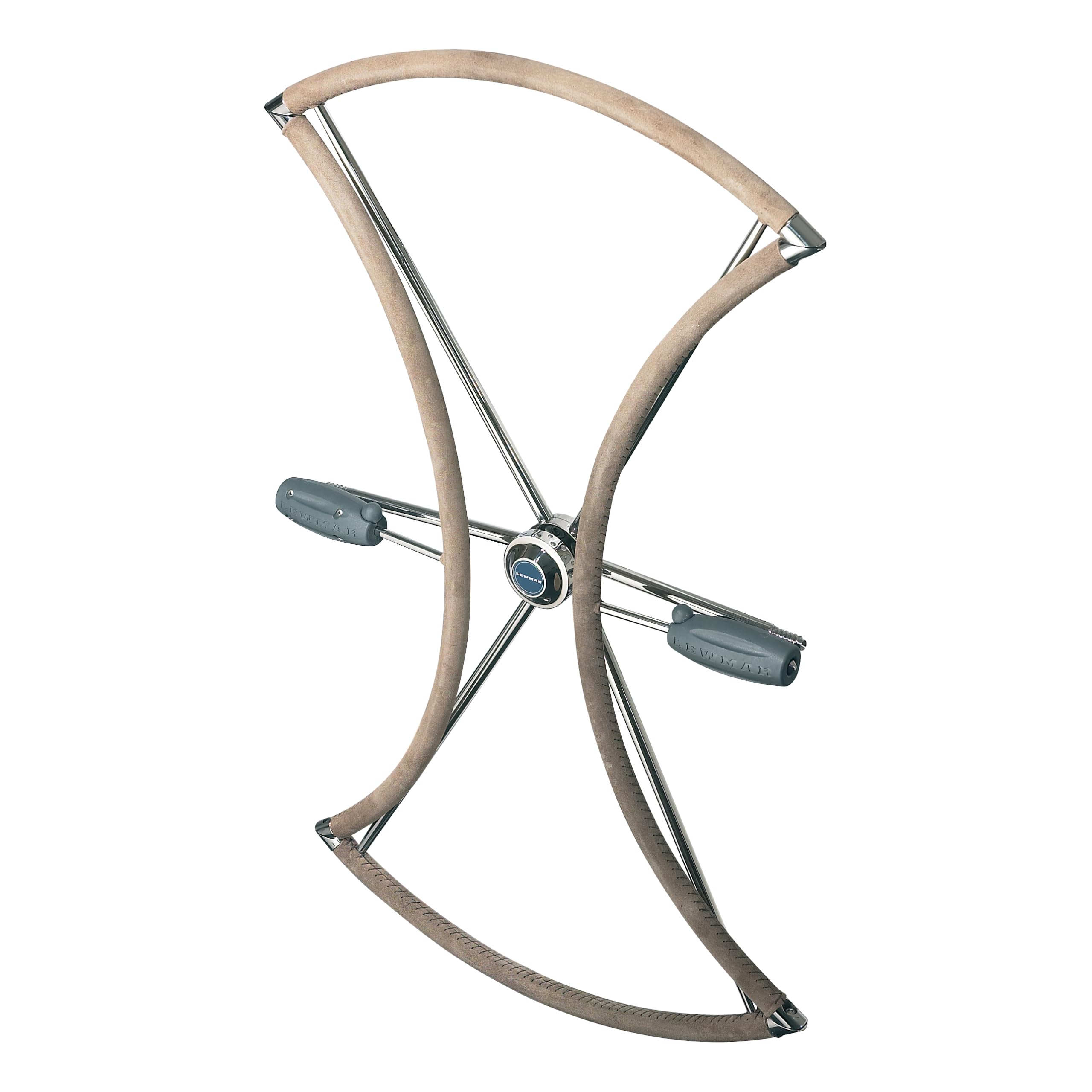 Lewmar 40" Folding Boat Steering Wheel Kit with Patented Folding Design for Cockpit Space Savings, 6 Spokes with 2 Twisted Buttress-Threaded Split Spoke, for Yachts with 32-42" Wheels