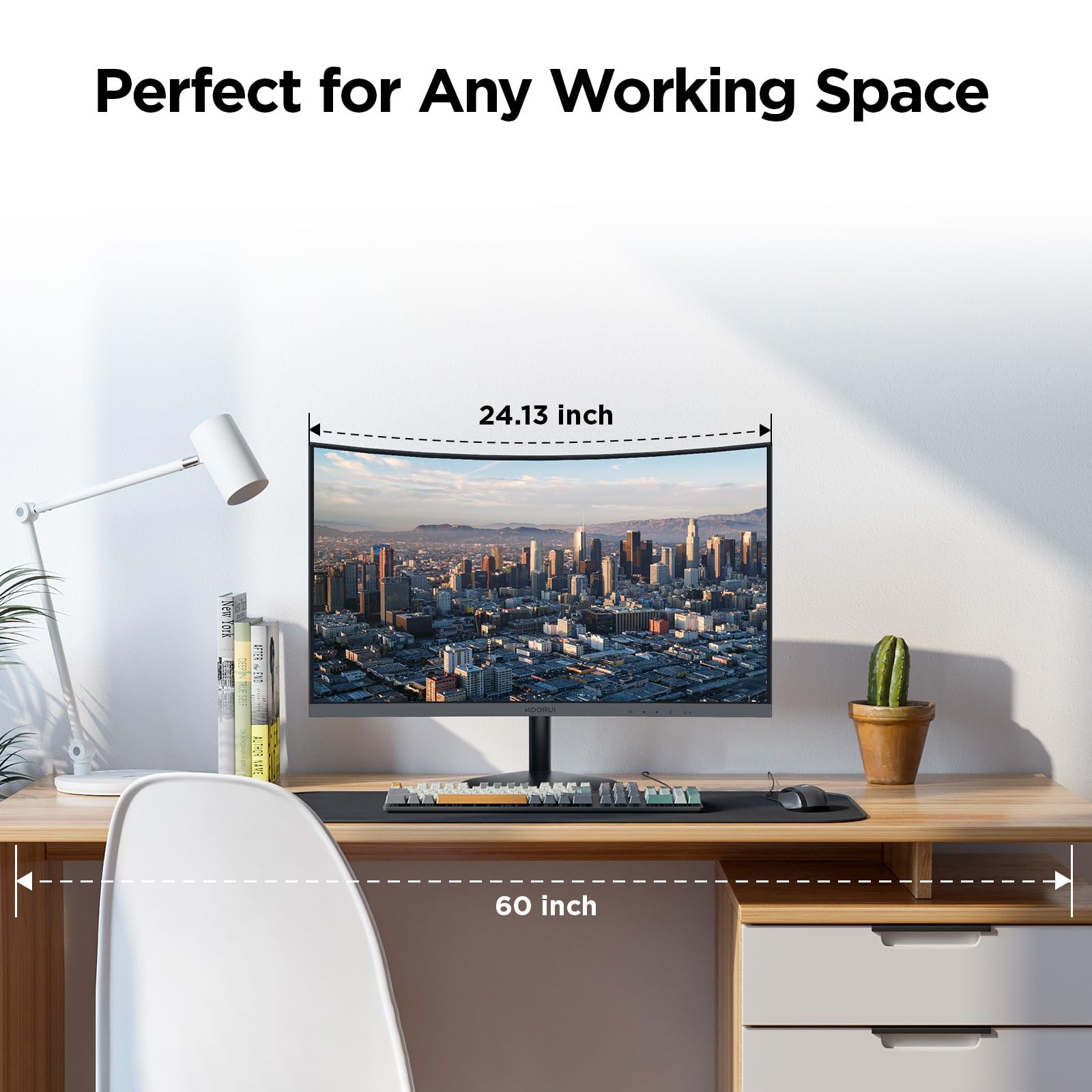 KOORUI 27 Inch Curved Monitor FHD 1080P 75Hz Computer Monitors, 1500R PC Screen with HDMI VGA, TÜV Rheinland Certified, Tilt Adjustable,1500R, Eye Care, Black, 27N5CA