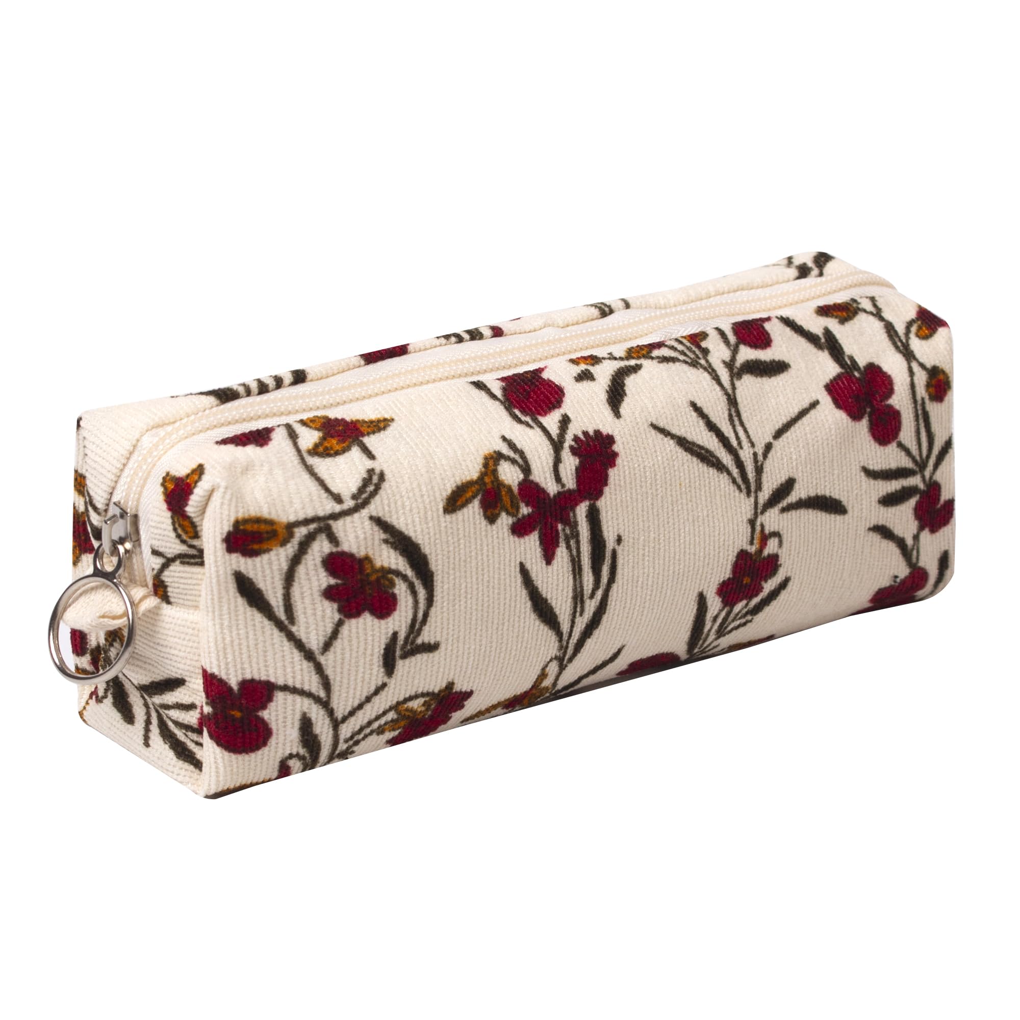 PLUSHCEWT 3er Set Federmäppchen Mit Zartem Blumenmuster – Reißverschluss Organizer Für Schule, Büro, Kosmetik & Alltag