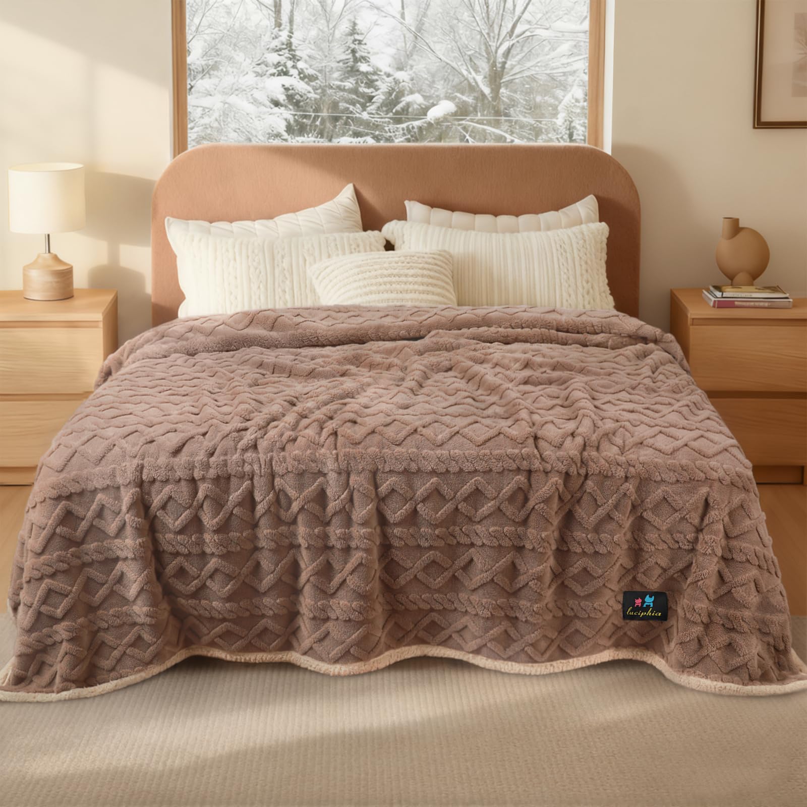 Luciphia Waterproof Pet Blanket Khaki Queen