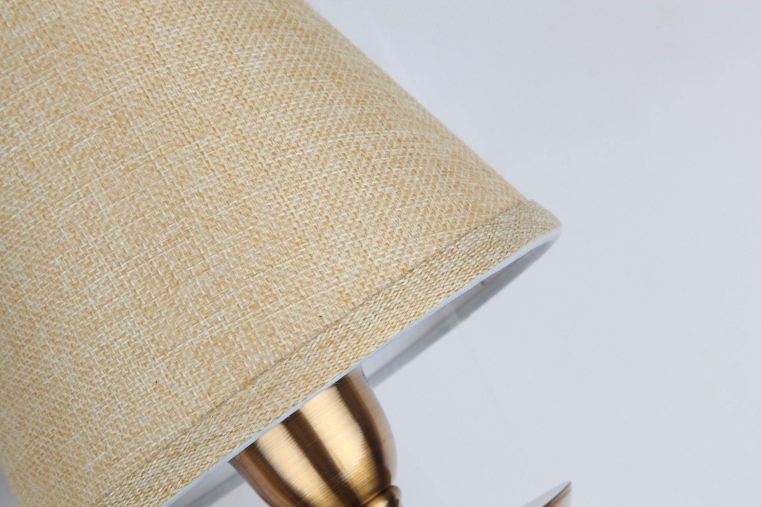 Applique da parete Da WENSENY luce a muro Applique elegante colore bianco paralume tessuto a pieghe in stile barocco classico 2-bulbs E14 2x60W 230V