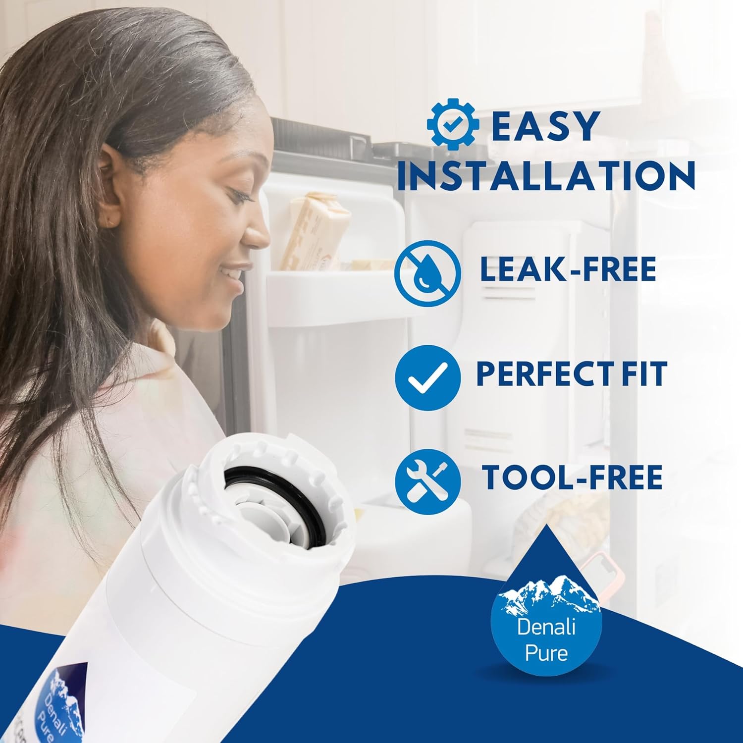5-Pack Replacement for Bosch REPLFLTR10 Refrigerator Water Filter - Compatible with Bosch REPLFLTR10 Fridge Water Filter Cartridge