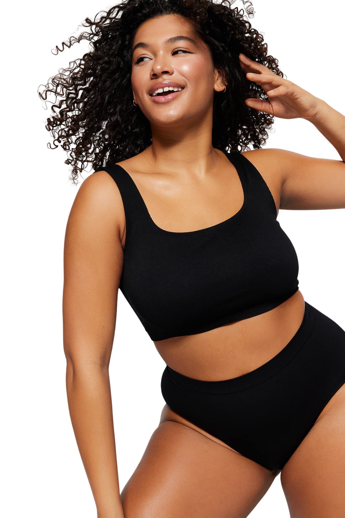Trendyol Women Plus Size Plus Size Bra,Black,3XL