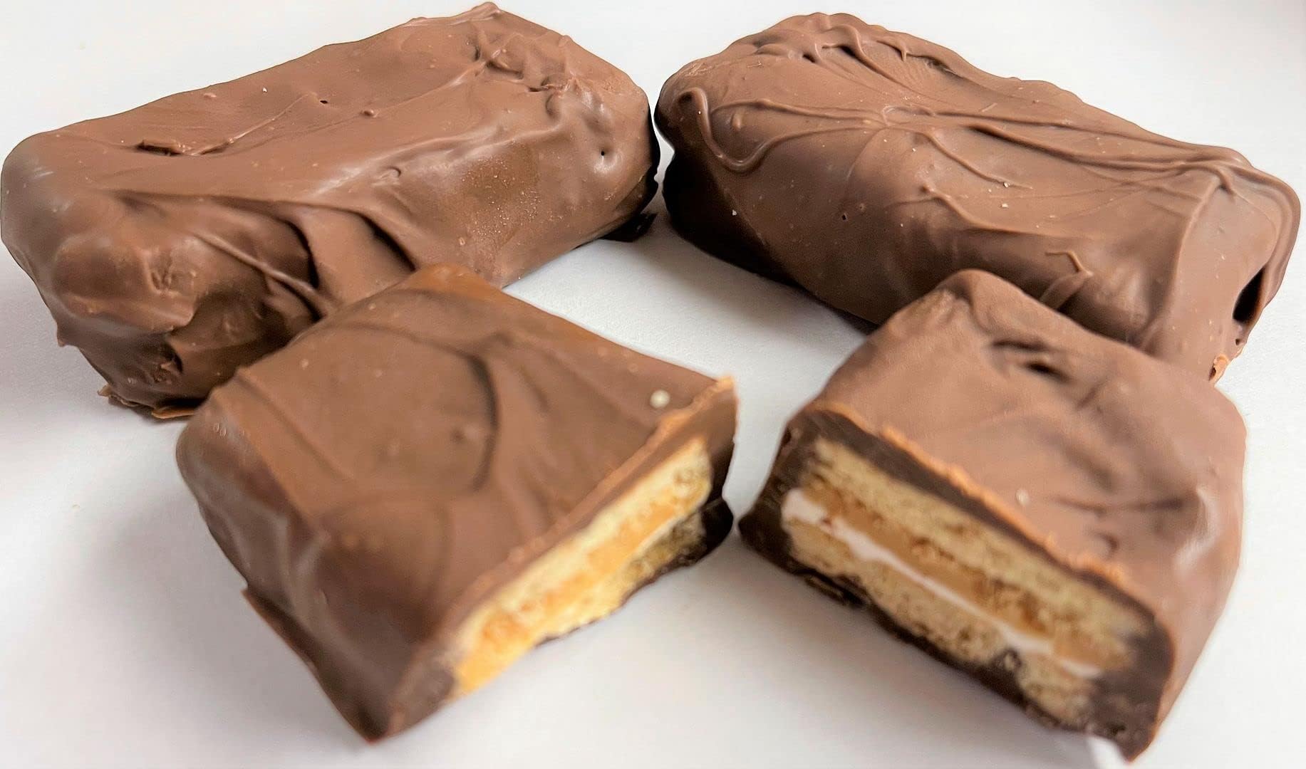 Scott's Cakes Milk Chocolate Graham Cracker Fluffernutters in a 1 Pound Cello Bag